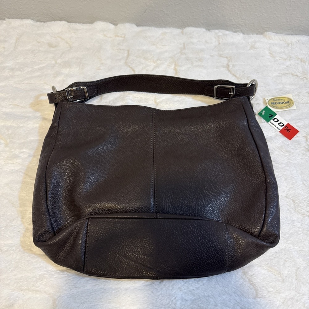Pelletteria  Prevedoni pebble Brown Leather Inner Pocket Shoulder Bag boho